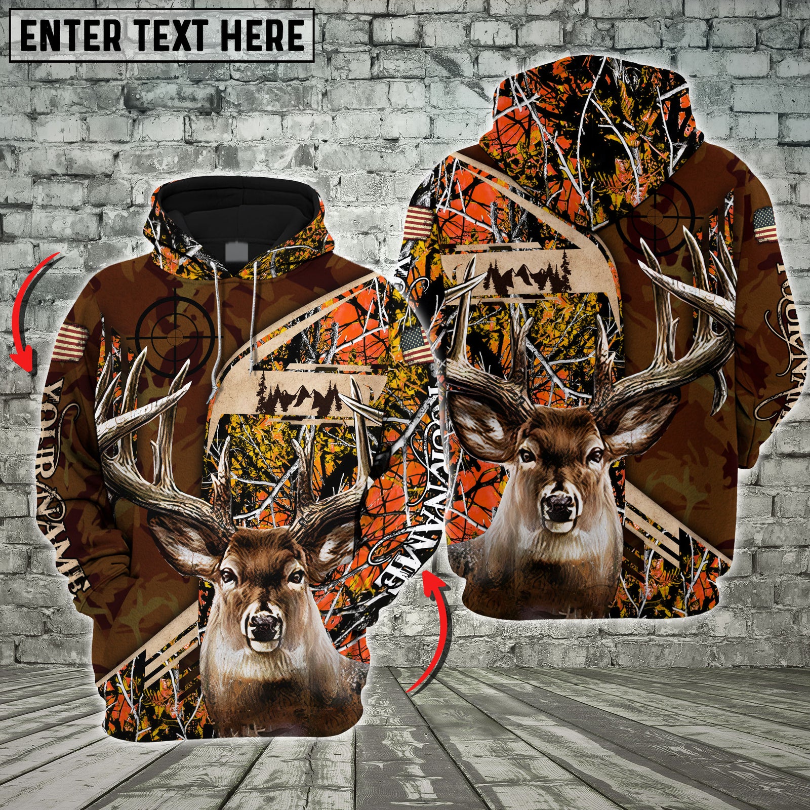 Blisscorners Wild Animal Camo Gear For Hunters Custom Name Shirt 3D All Over Printed Clothes (Moose, Deer, Boar, Turkey)