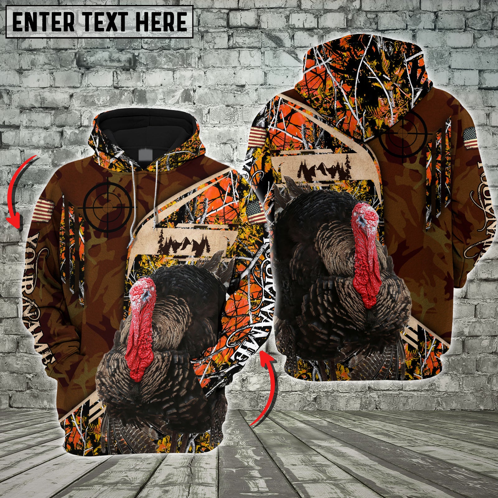Blisscorners Wild Animal Camo Gear For Hunters Custom Name Shirt 3D All Over Printed Clothes (Moose, Deer, Boar, Turkey)