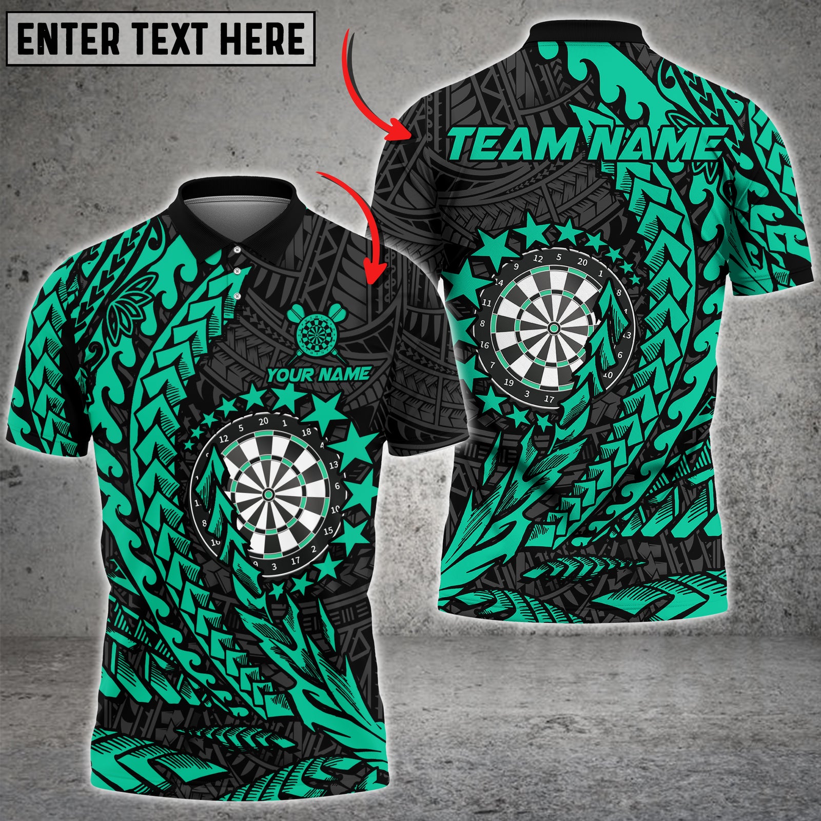 Blisscorners Darts Tribal Multicolor Customized Name, Team Name 3D Shirts