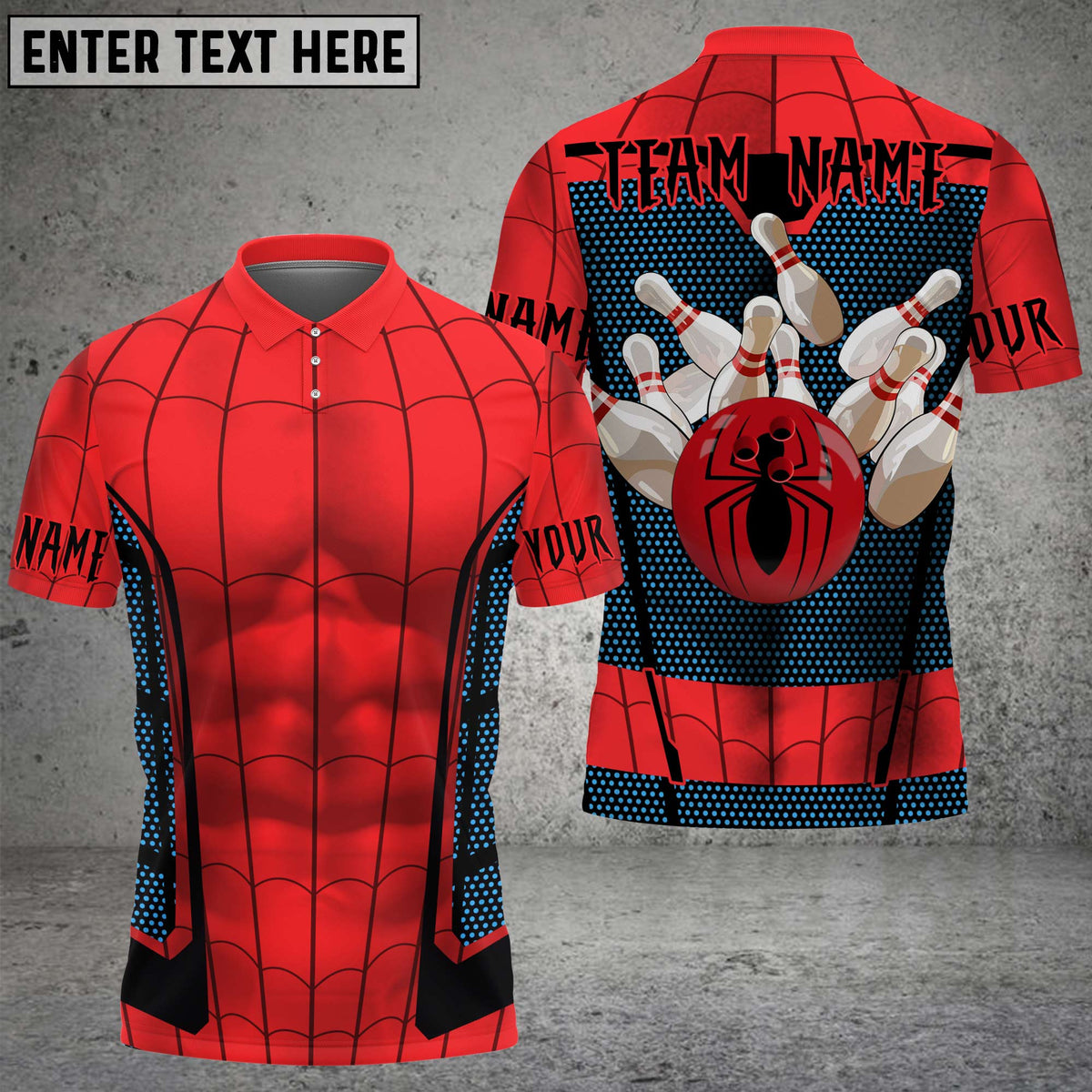 Blisscorners Bowling Spider Ball Personalized Name, Team Name Unisex Shirt