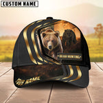 Blisscorners Bear Hunting Forest Premium Personalized Name 3D Cap