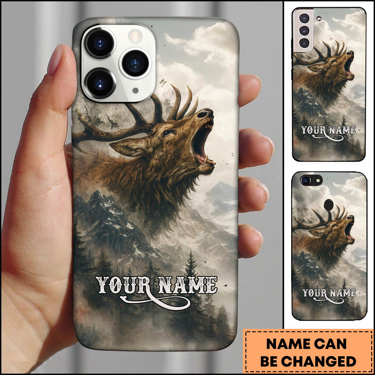 Blisscorners Wildlife Deer Hunting Premium Personalized Name Phone Case