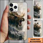 Blisscorners Wildlife Moose Hunting Premium Personalized Name Phone Case
