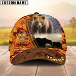 Blisscorners Hunting Forest Camo Sunset Scene Personalized Hat 3D Printed | Orange