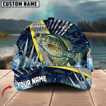 Blisscorners Crappie Fishing Cod Water Blue Customized Name 3D Cap