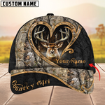 Blisscorners Deer Hunting The Best Love Deer Country Girls Pattern Multicolor Personalized Name 3D Cap