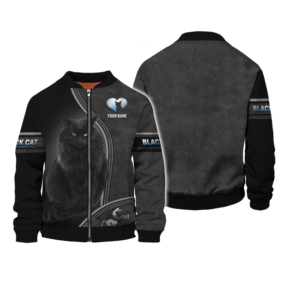 Blisscorners Black Cat Custom Name Cat Mom 3D Shirt Gift For Cat Lovers