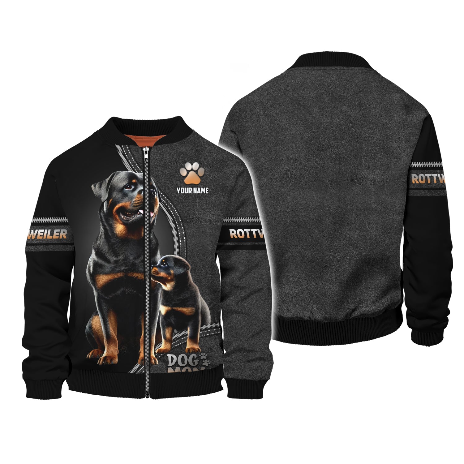 Blisscorners Rottweiler Custom Name T-Shirts Dog Mom 3D Shirt Gift For Dog Lovers