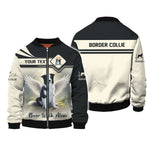 Blisscorners Border Collie Custom Name 3D Shirt Never Walk Alone Gift For Dog Lovers