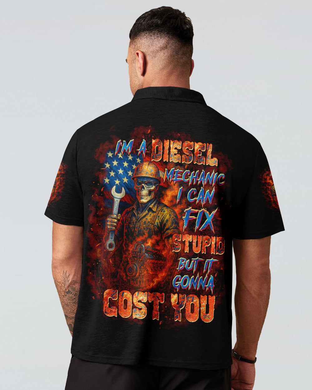 BLISSCORNERS I AM A TRUCKER SKULL ALL OVER PRINT