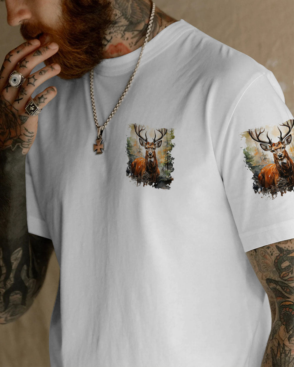 BLISSCORNERS THE CLOSER I GET TO NATURE DEER ALL OVER PRINT