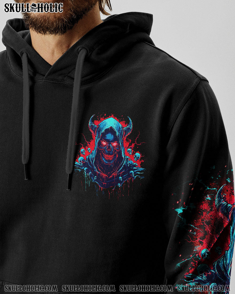 BLISSCORNERS YOUR DEMONS HIDE UNDER YOUR BED SKULL ALL OVER PRINT