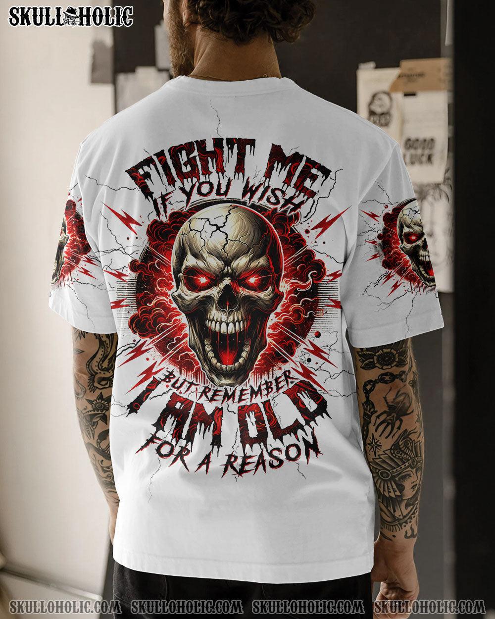 BLISSCORNERS FIGHT ME IF YOU WISH MADLY SKULL ALL OVER PRINT