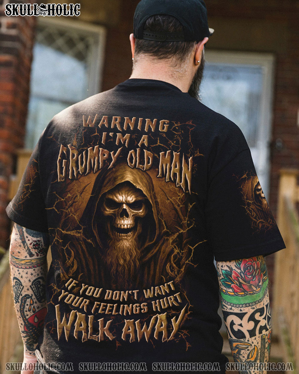 BLISSCORNERS WARNING I'M A GRUMPY OLD MAN ALL OVER PRINT