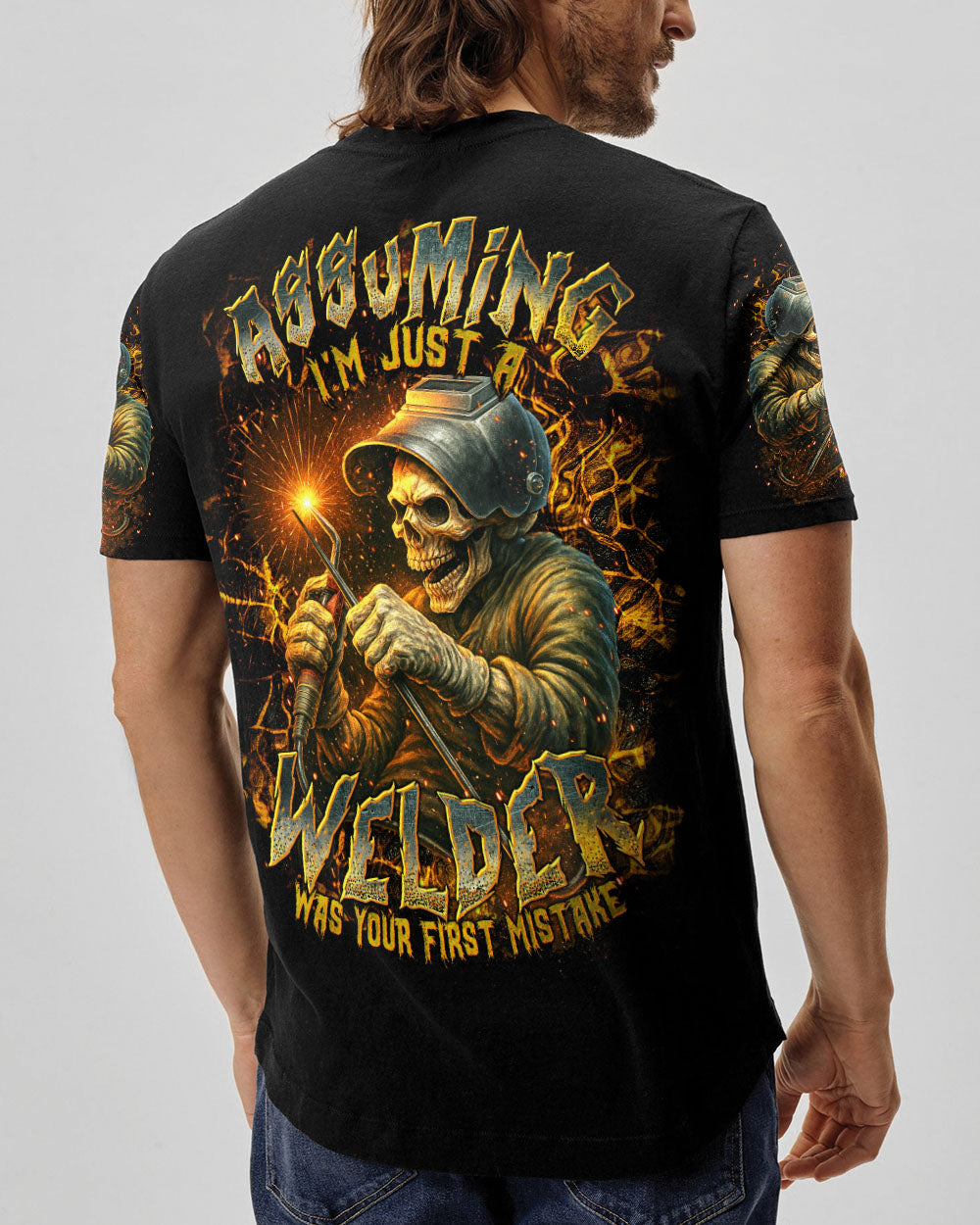 BLISSCORNERS MASTER OF FIRE WELDER SKULL ALL OVER PRINT
