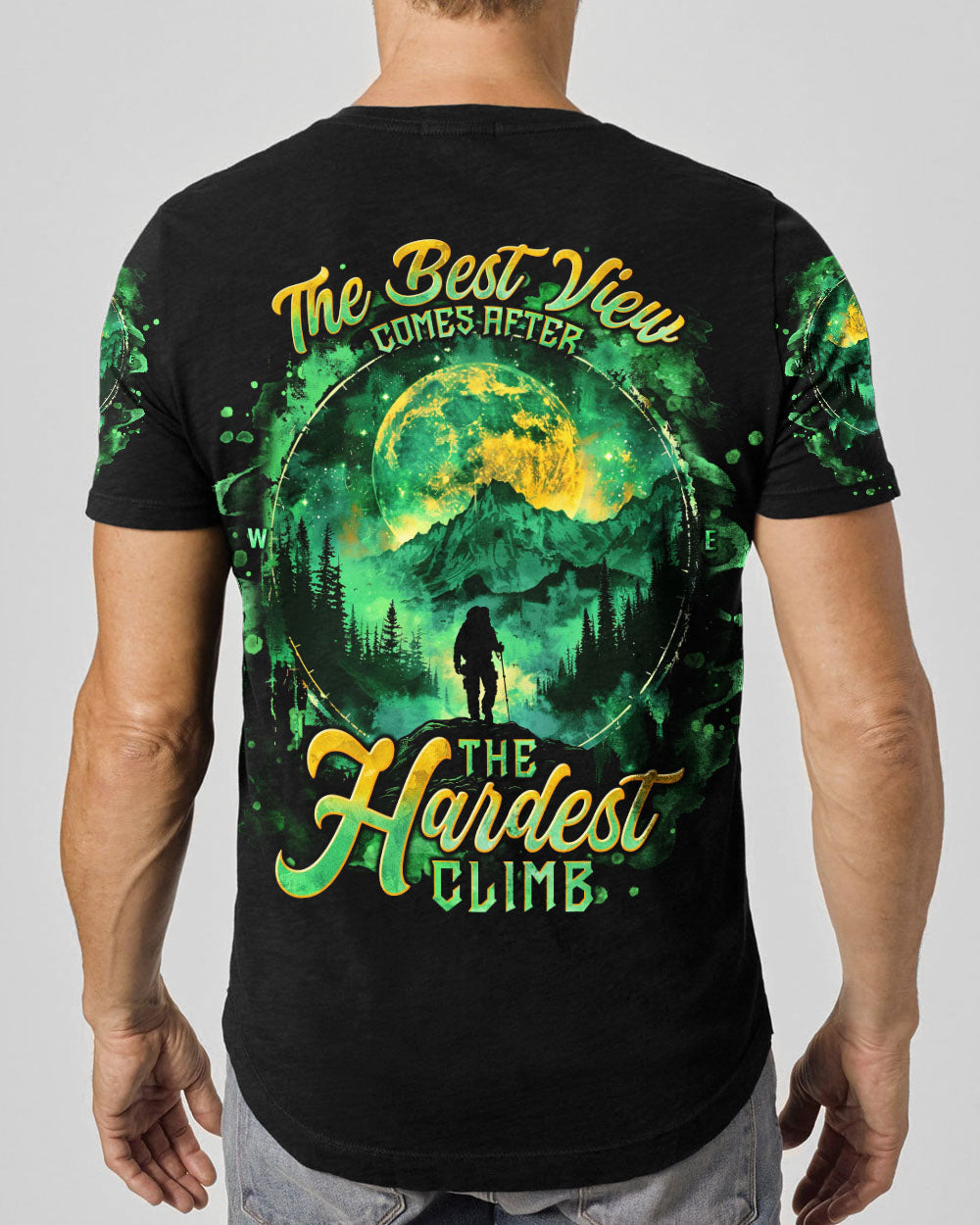 BLISSCORNERS THE BEST VIEW COMES AFTER BIGFOOT HIKING ALL OVER PRINT