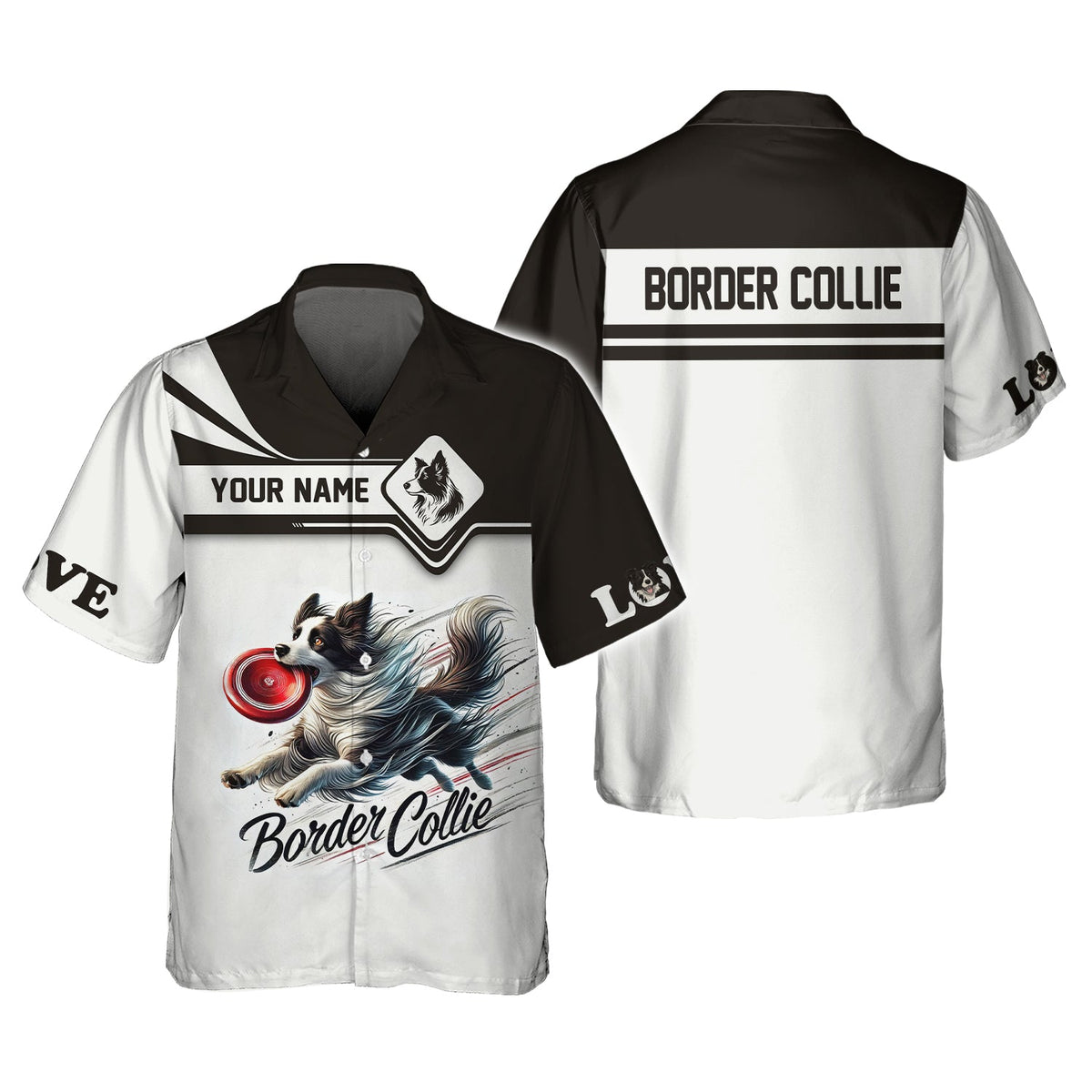 Blisscorners Border Collie Custom T-Shirts Border Collie Brings Happiness 3D Shirt