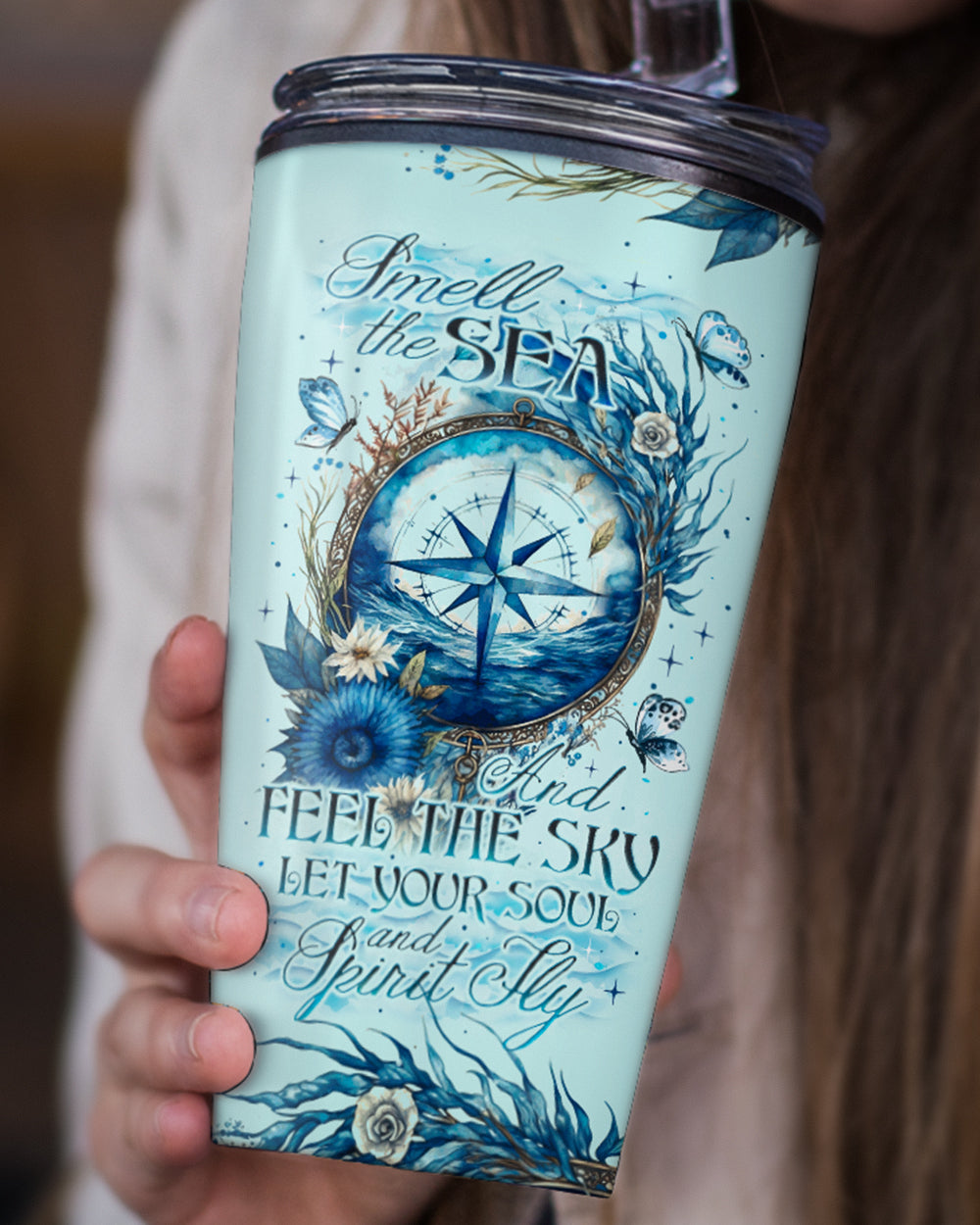 BLISSCORNERS SMELL THE SEA AND FEEL THE SKY TUMBLER