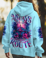 BLISSCORNERS ALWAYS TAKE THE SCENIC ROUTE COMPASS ALL OVER PRINT