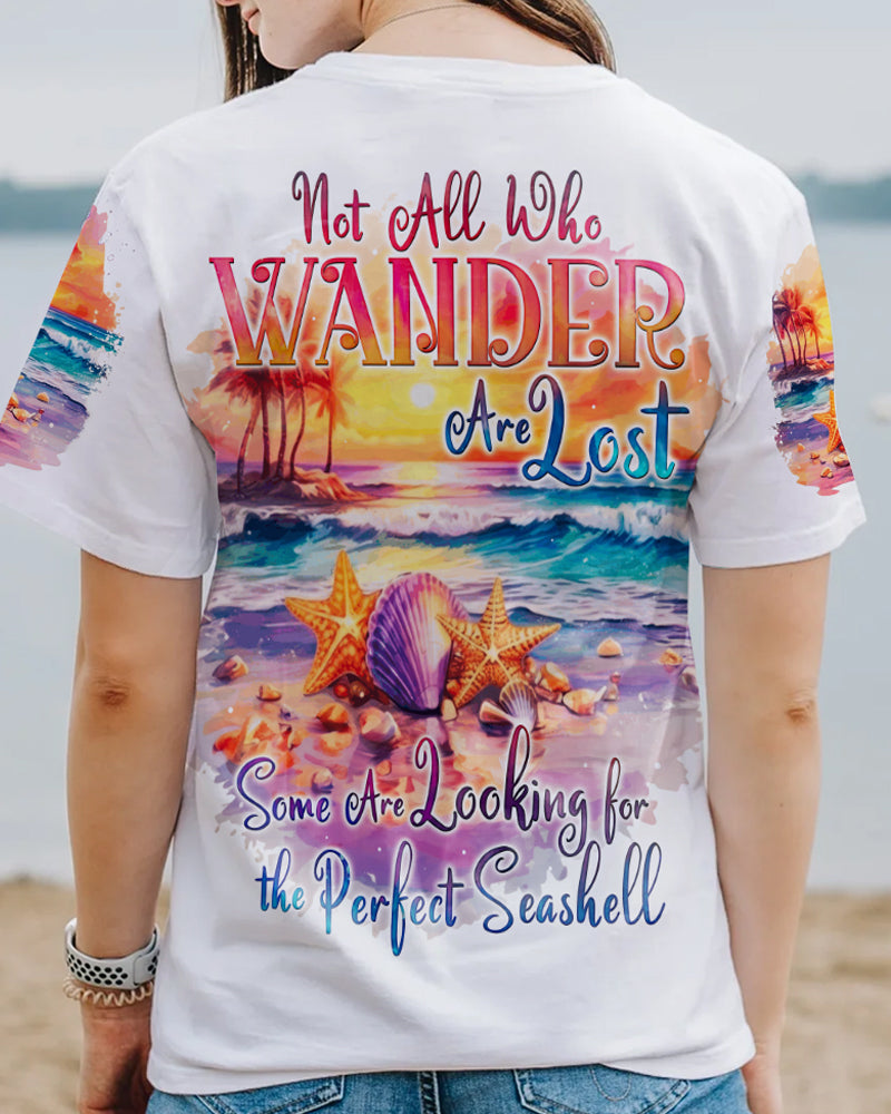BLISSCORNERS NOT ALL WHO WANDER ARE LOST SEASHELL ALL OVER PRINT