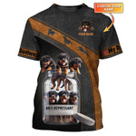 Blisscorners 3D Full Print Rottweiler Anti Depressants Bottle Personalized Name Gift For Dog Lovers