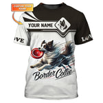 Blisscorners Border Collie Custom T-Shirts Border Collie Brings Happiness 3D Shirt