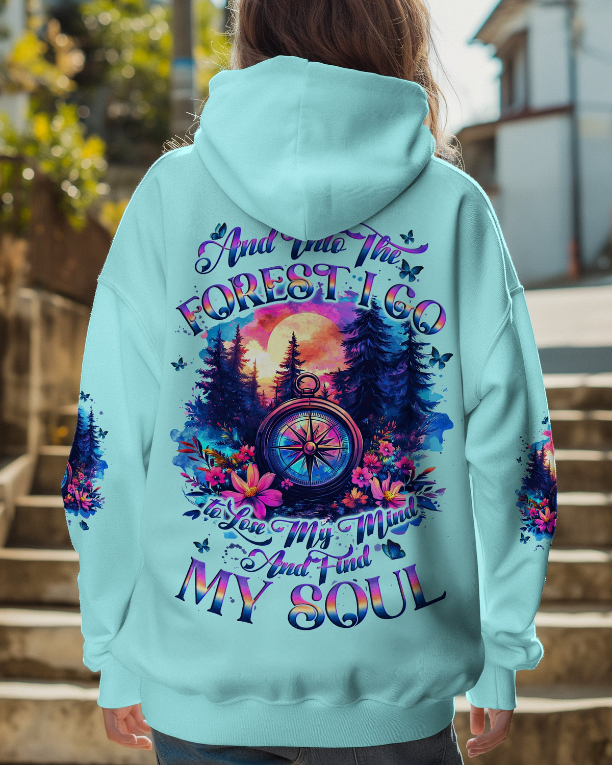 BLISSCORNERS AND INTO THE FOREST I GO COMPASS ALL OVER PRINT