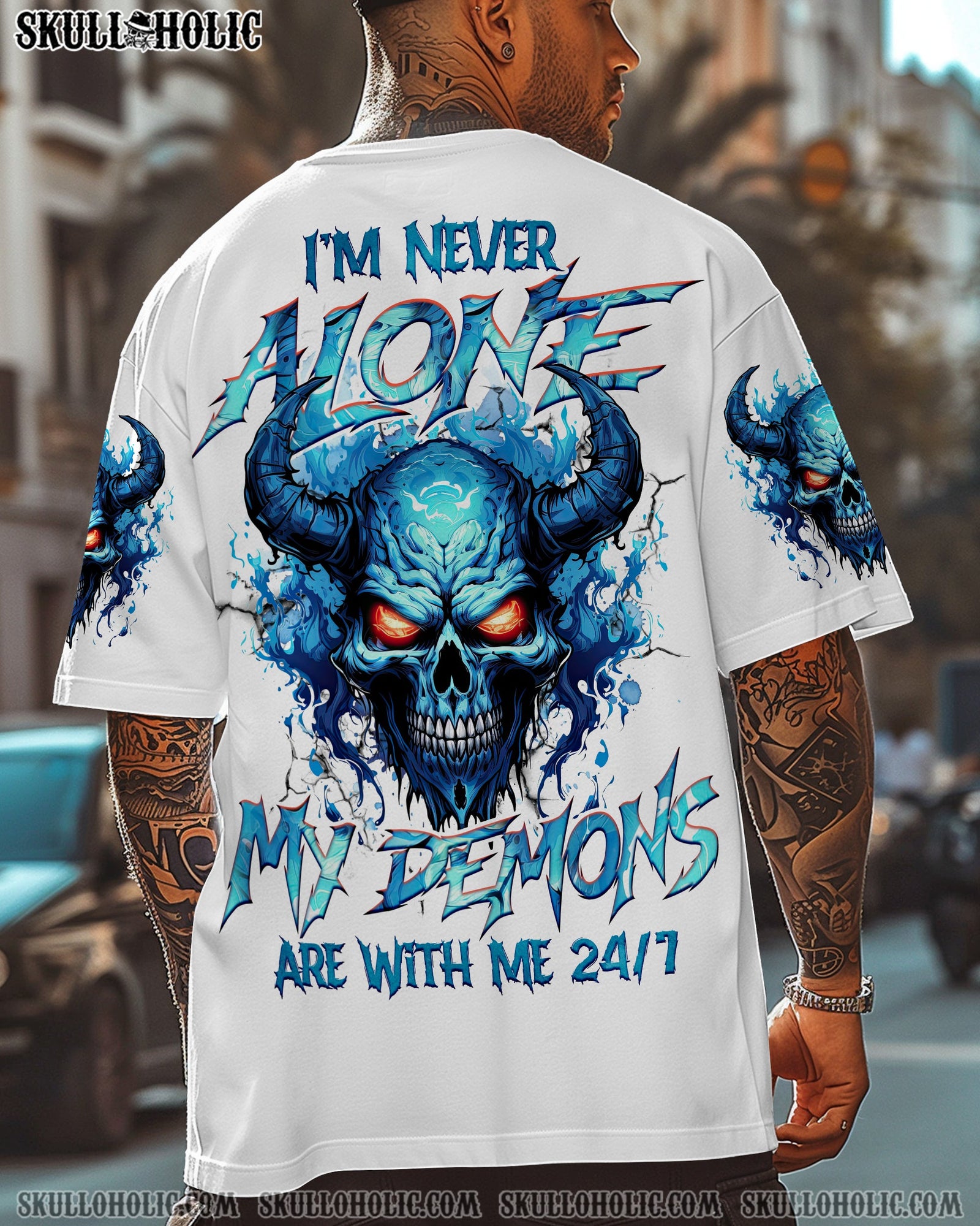 BLISSCORNERS I'M NEVER ALONE DEMONS ALL OVER PRINT