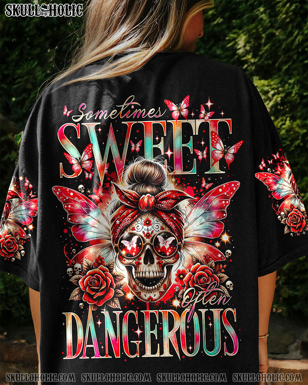 BLISSCORNERS THE GOOD GIRL IN ME MESSY BUN TIE DYE ALL OVER PRINT
