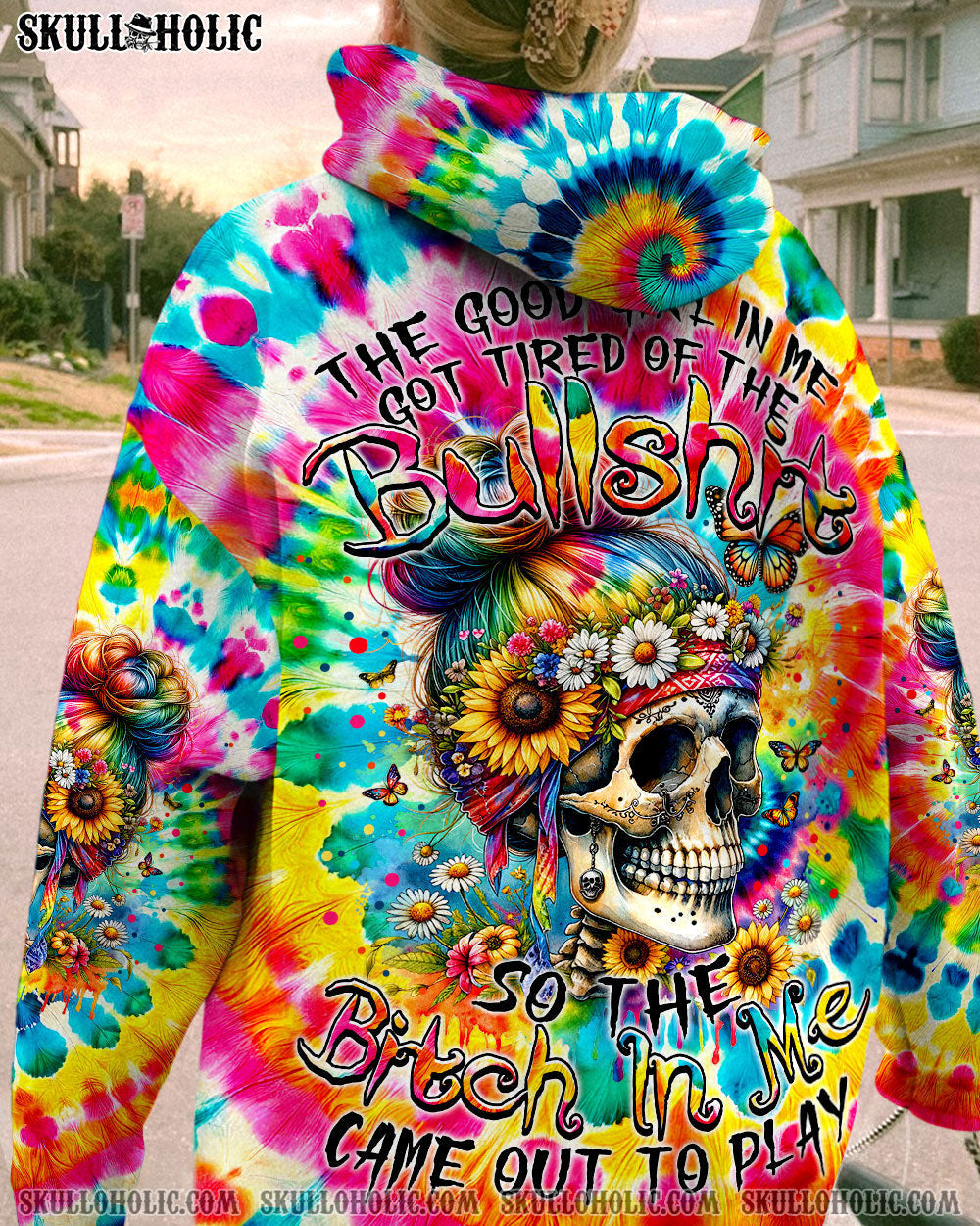 BLISSCORNERS THE GOOD GIRL IN ME TIE DYE ALL OVER PRINT