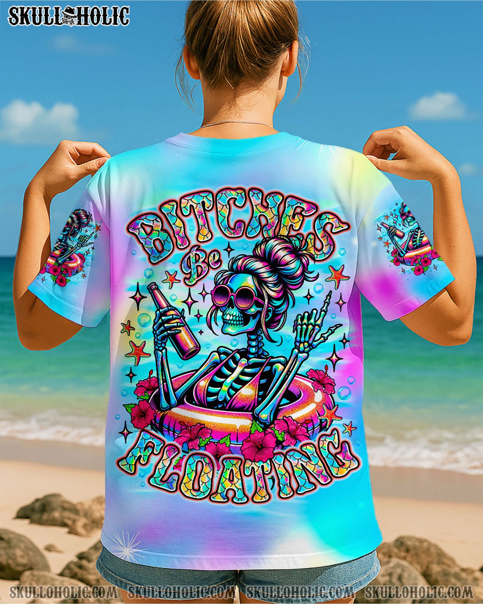 BLISSCORNERS BI**HES BE FLOATING SKELETON ALL OVER PRINT