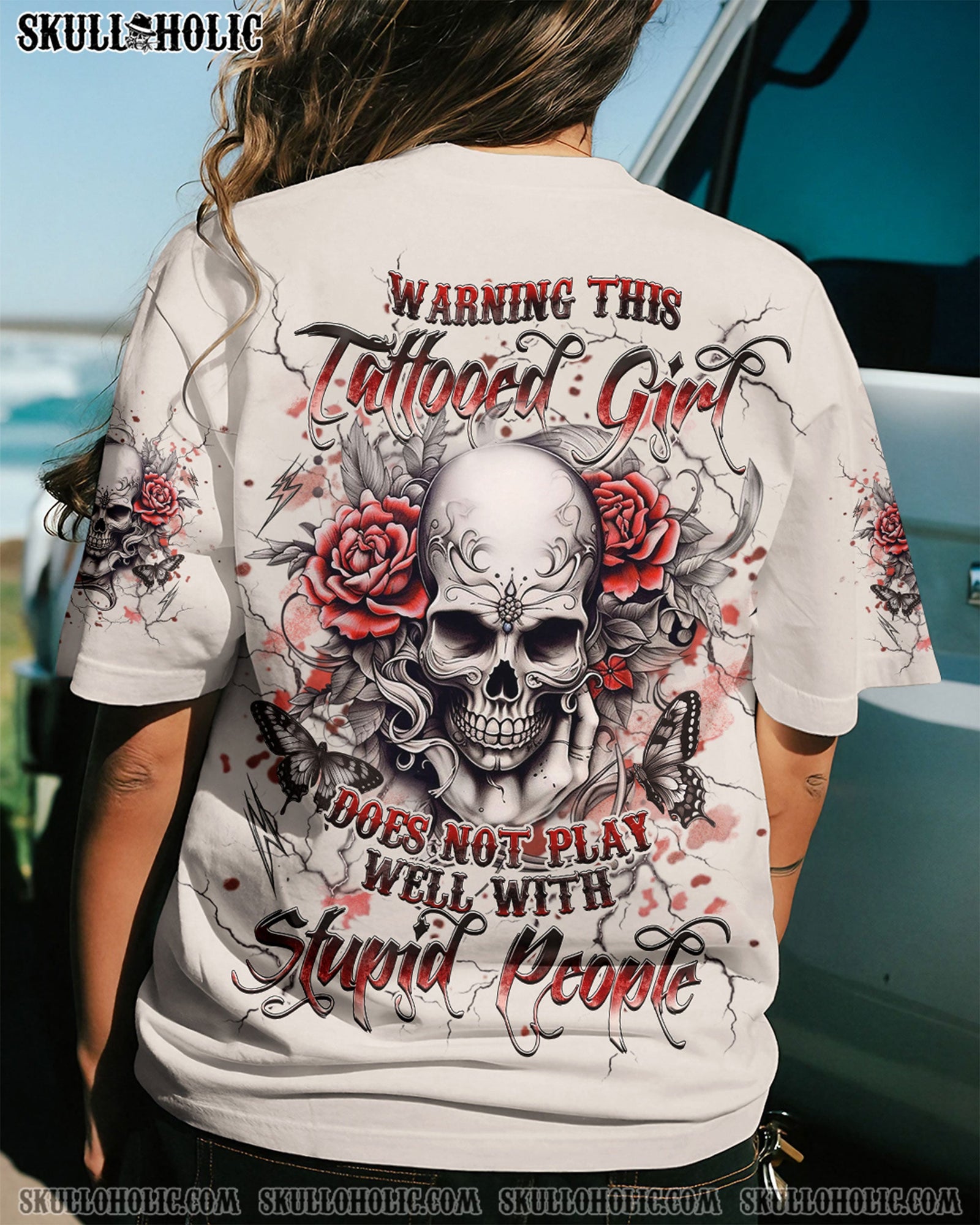 BLISSCORNERS WARNING THIS TATTOOED GIRL ALL OVER PRINT
