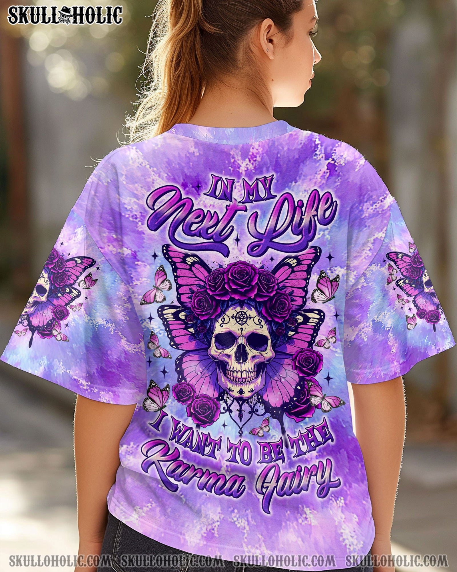 BLISSCORNERS KARMA FAIRY SKULL BUTTERFLY ALL OVER PRINT