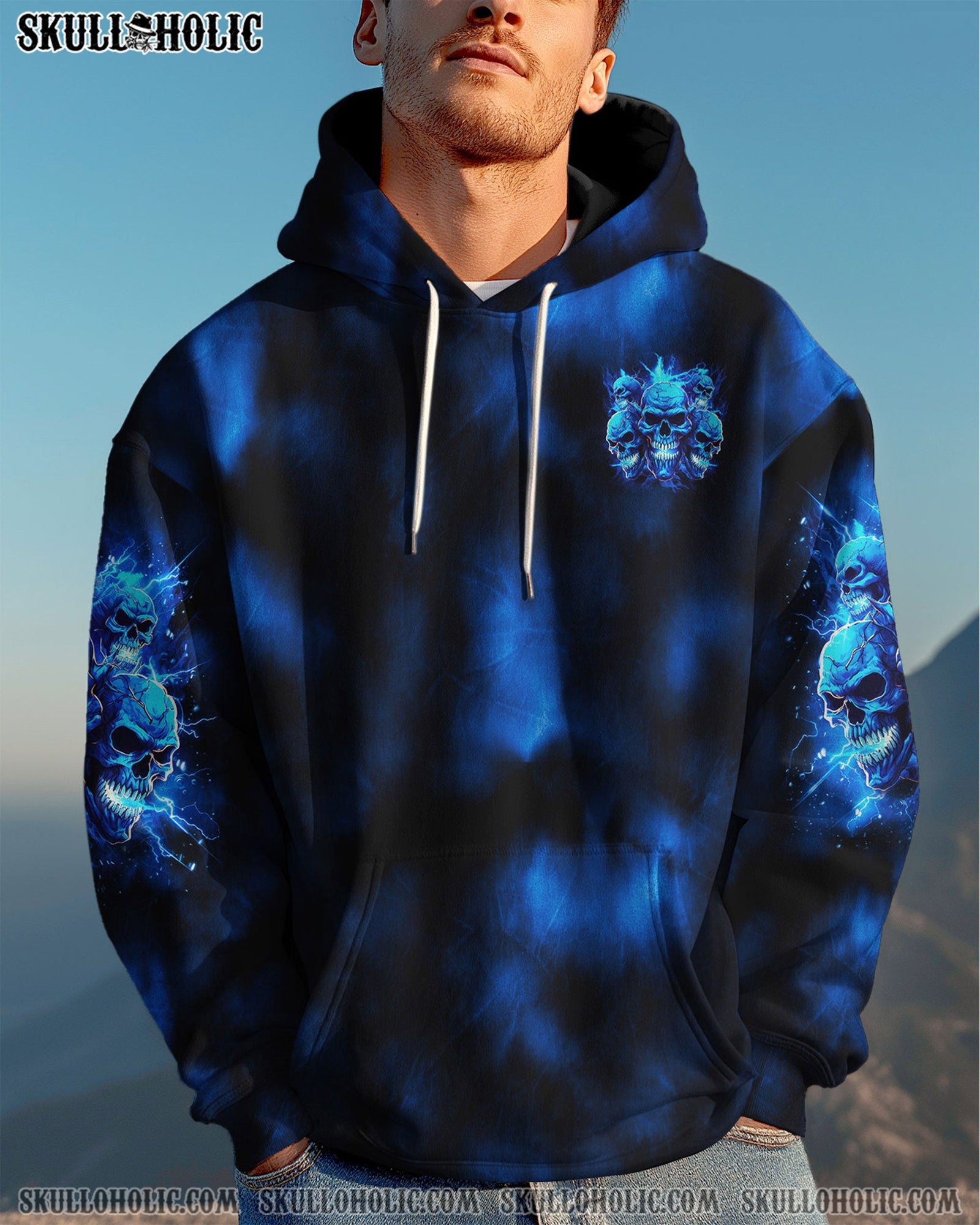 BLISSCORNERS IT'S NOT HOW CRAZY I AM SKULL TIE DYE ALL OVER PRINT