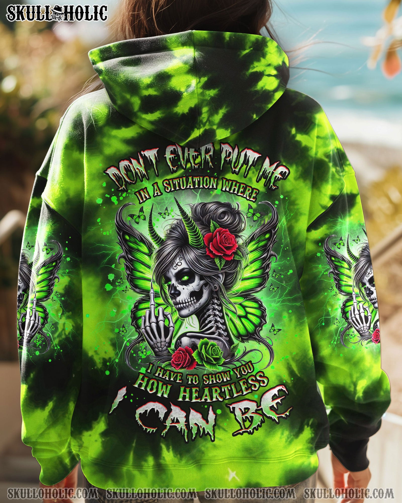 BLISSCORNERS ZERO F GIVEN SKULL MESSY BUN ALL OVER PRINT