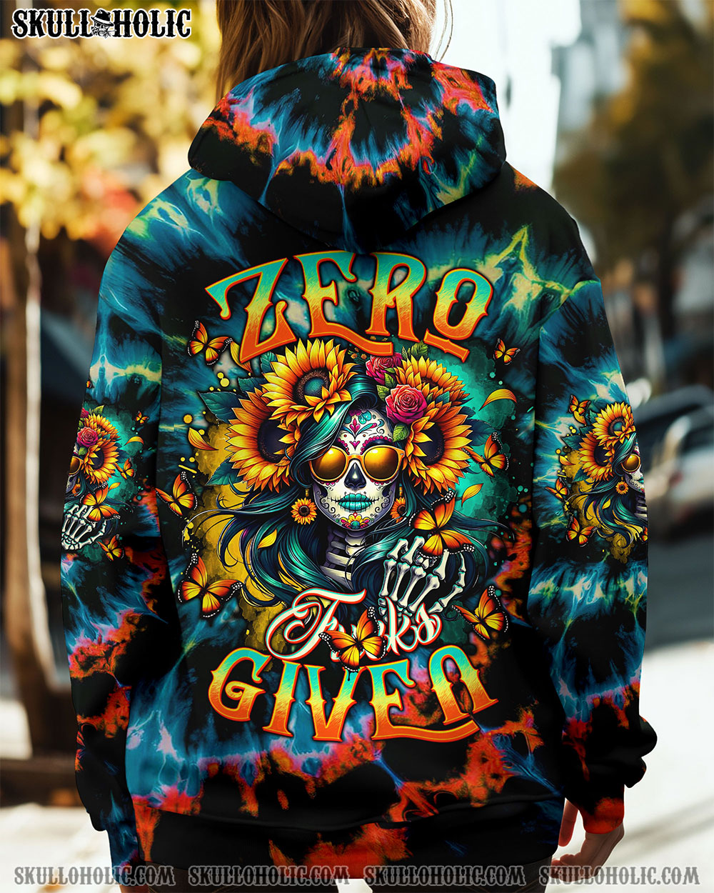 BLISSCORNERS ZERO F GIVEN SUGAR SKULL TIE DYE ALL OVER PRINT