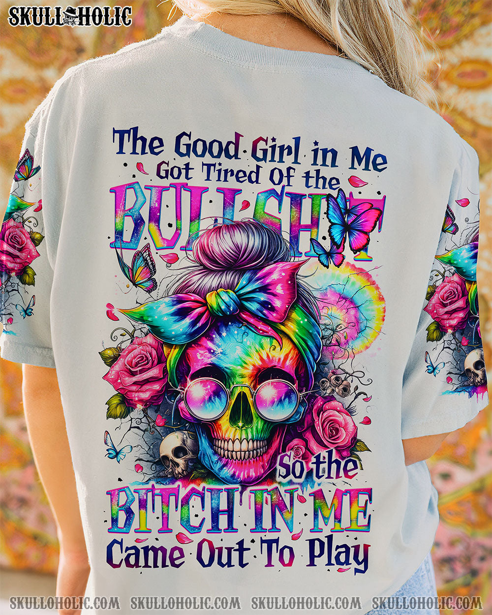 BLISSCORNERS KARMA FAIRY MESSY BUN ALL OVER PRINT