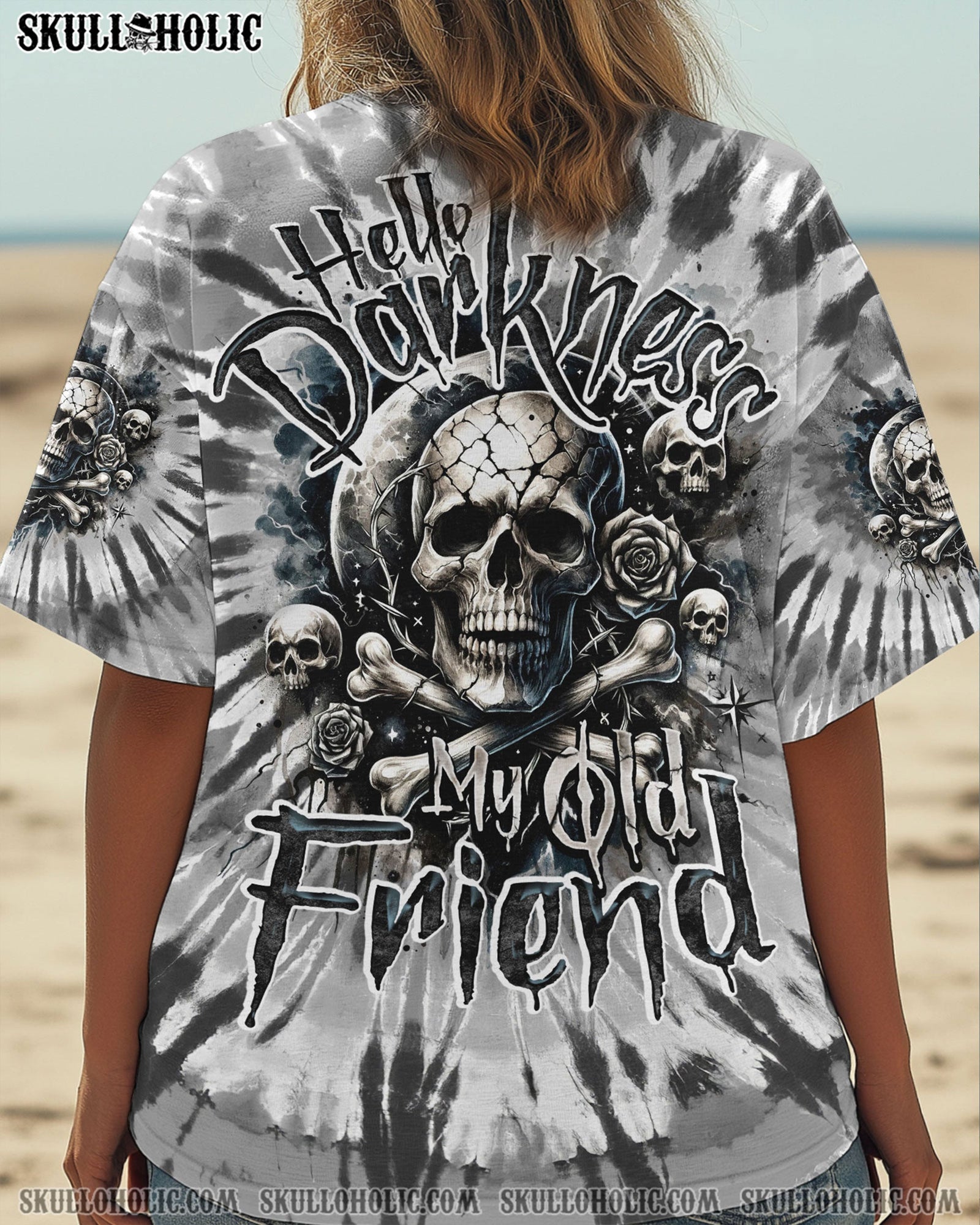 BLISSCORNERS HELLO DARKNESS MY OLD FRIEND TIE DYE ALL OVER PRINT