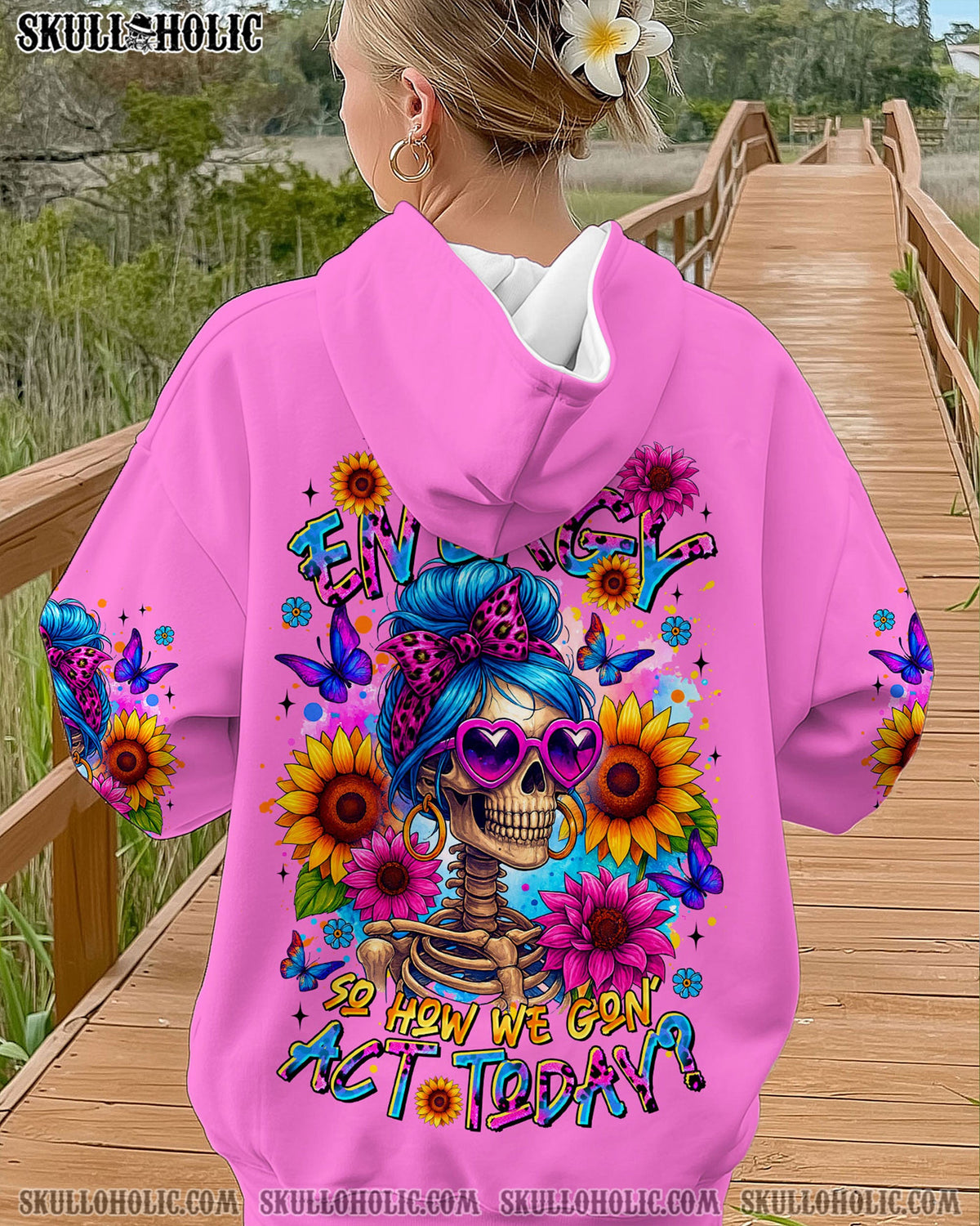 BLISSCORNERS (HOT DEAL) DON'T TRY TO FIGURE ME OUT MESSY BUN ALL OVER PRINT