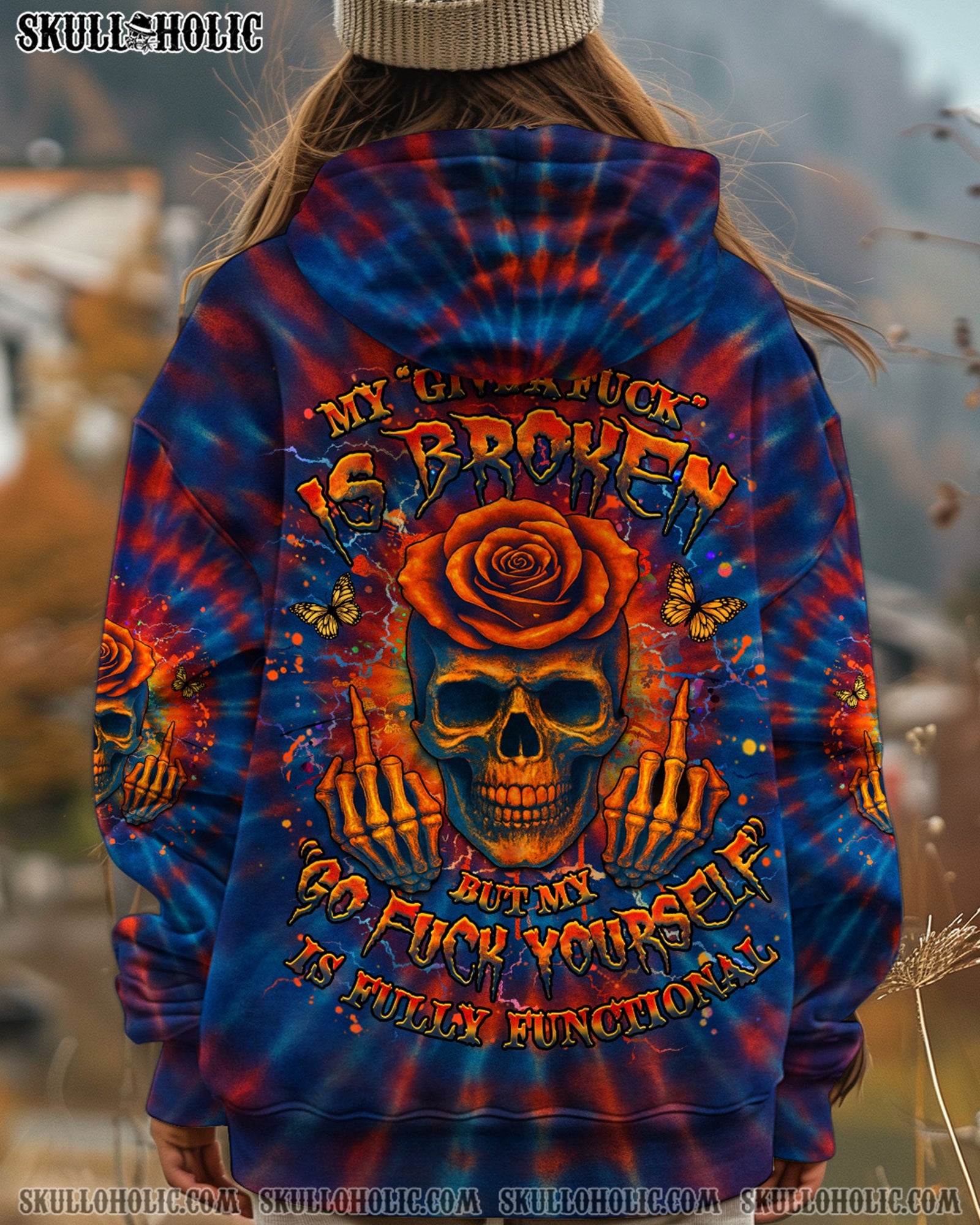 BLISSCORNERS MY GIVE A F IS BROKEN TIE DYE ALL OVER PRINT