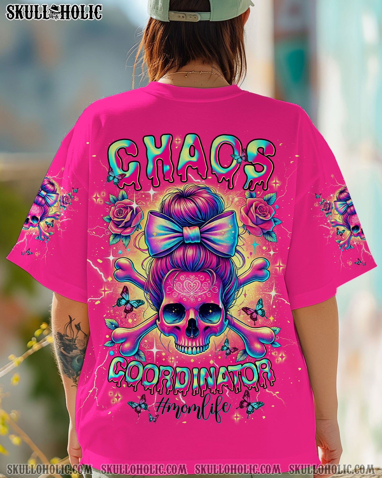 BLISSCORNERS YES I AM A B YES I SPEAK MY MIND SKULL MESSY BUN ALL OVER PRINT