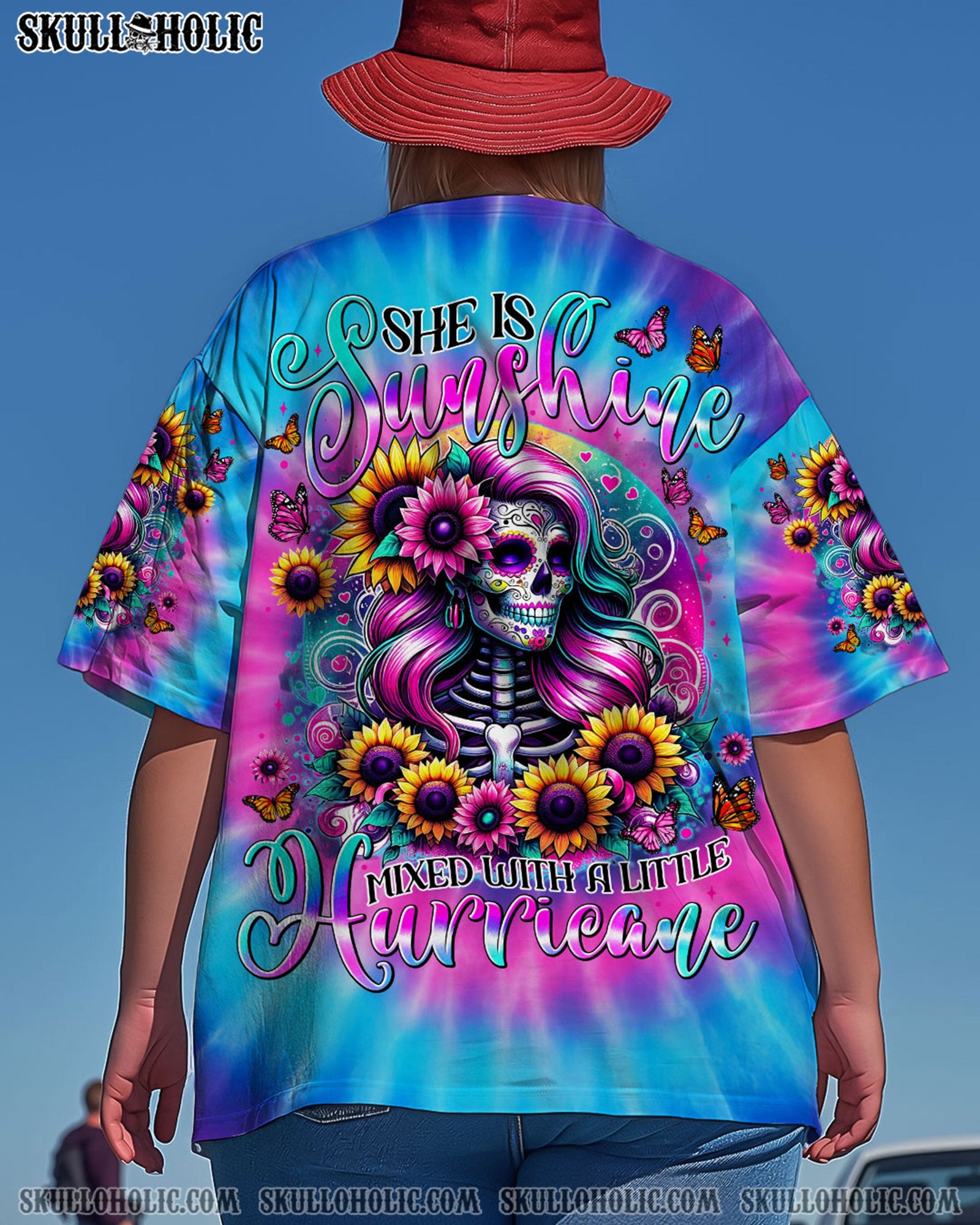BLISSCORNERS SHE IS SUNSHINE MIXED WITH A LITTLE HURRICANE TIE DYE ALL OVER PRINT