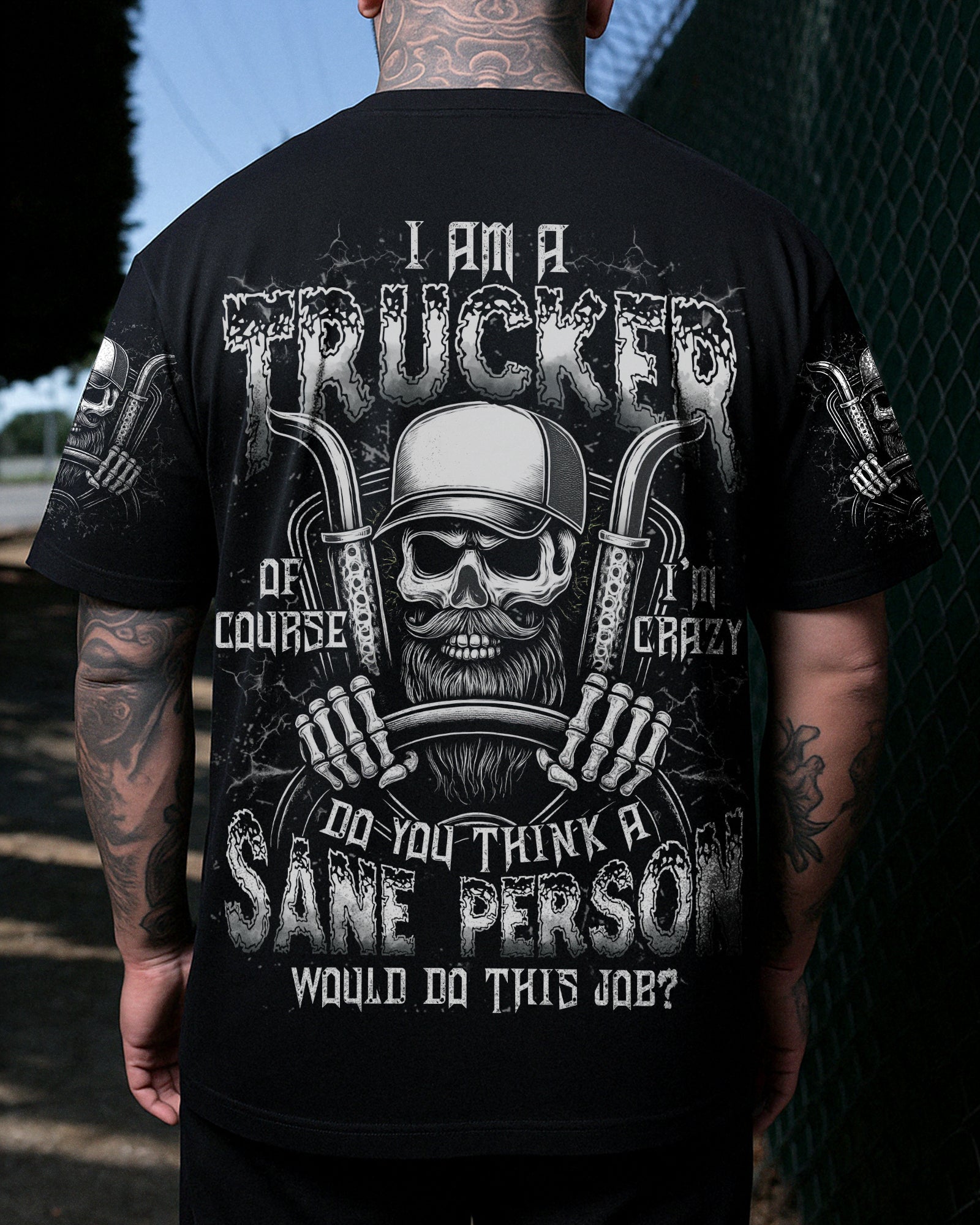 BLISSCORNERS MECHANIC WARNING FLYING TOOLS REAPER SKULL ALL OVER PRINT