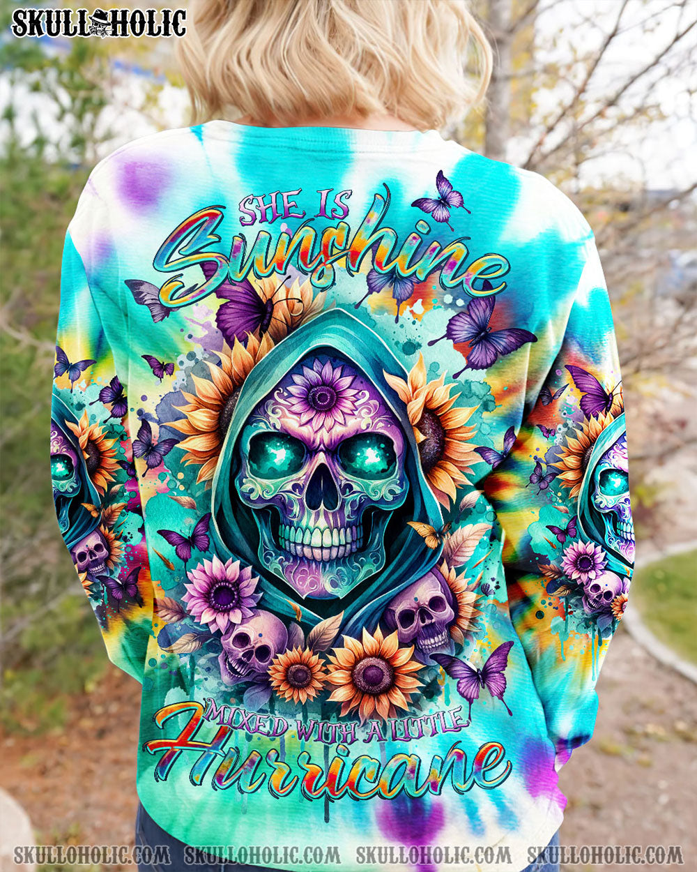BLISSCORNERS SHE IS SUNSHINE REAPER SUNFLOWER TIE DYE ALL OVER PRINT