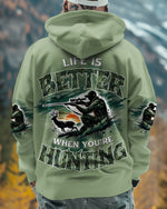 BLISSCORNERS LIFE IS BETTER WHEN YOU'RE HUNTING ALL OVER PRINT