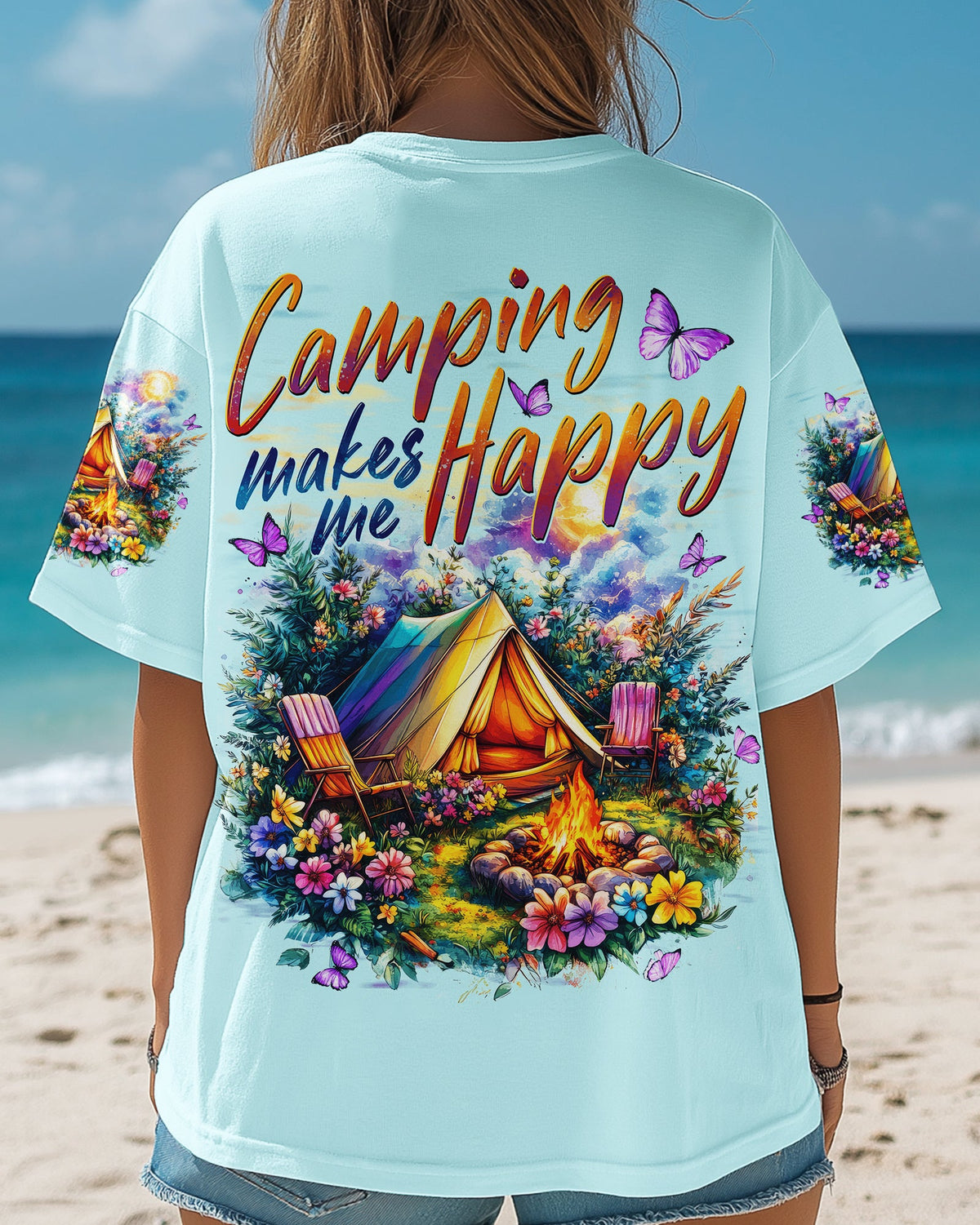 BLISSCORNERS CAMPING MAKES ME HAPPY ALL OVER PRINT