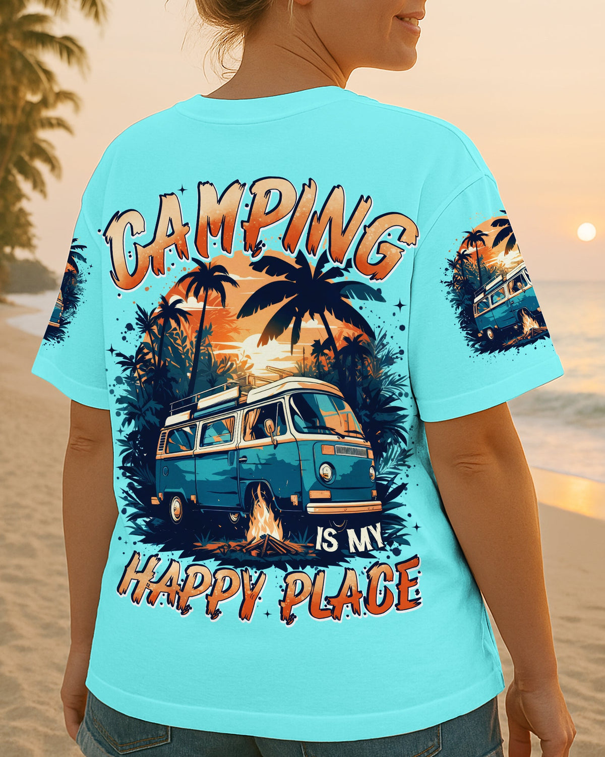 BLISSCORNERS CAMPING IS MY HAPPY PLACE ALL OVER PRINT