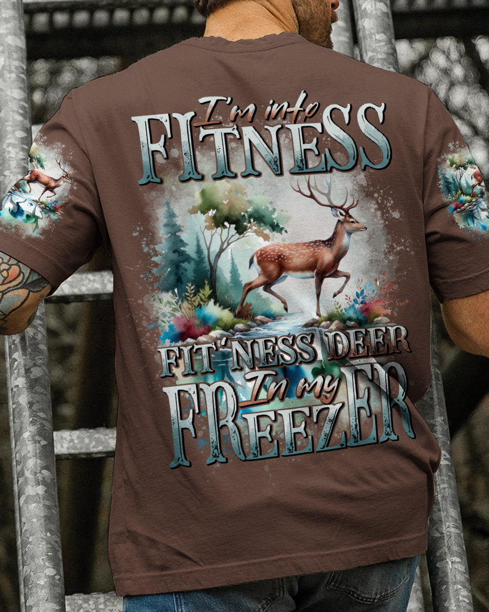 BLISSCORNERS I'M INTO FITNESS DEER ALL OVER PRINT