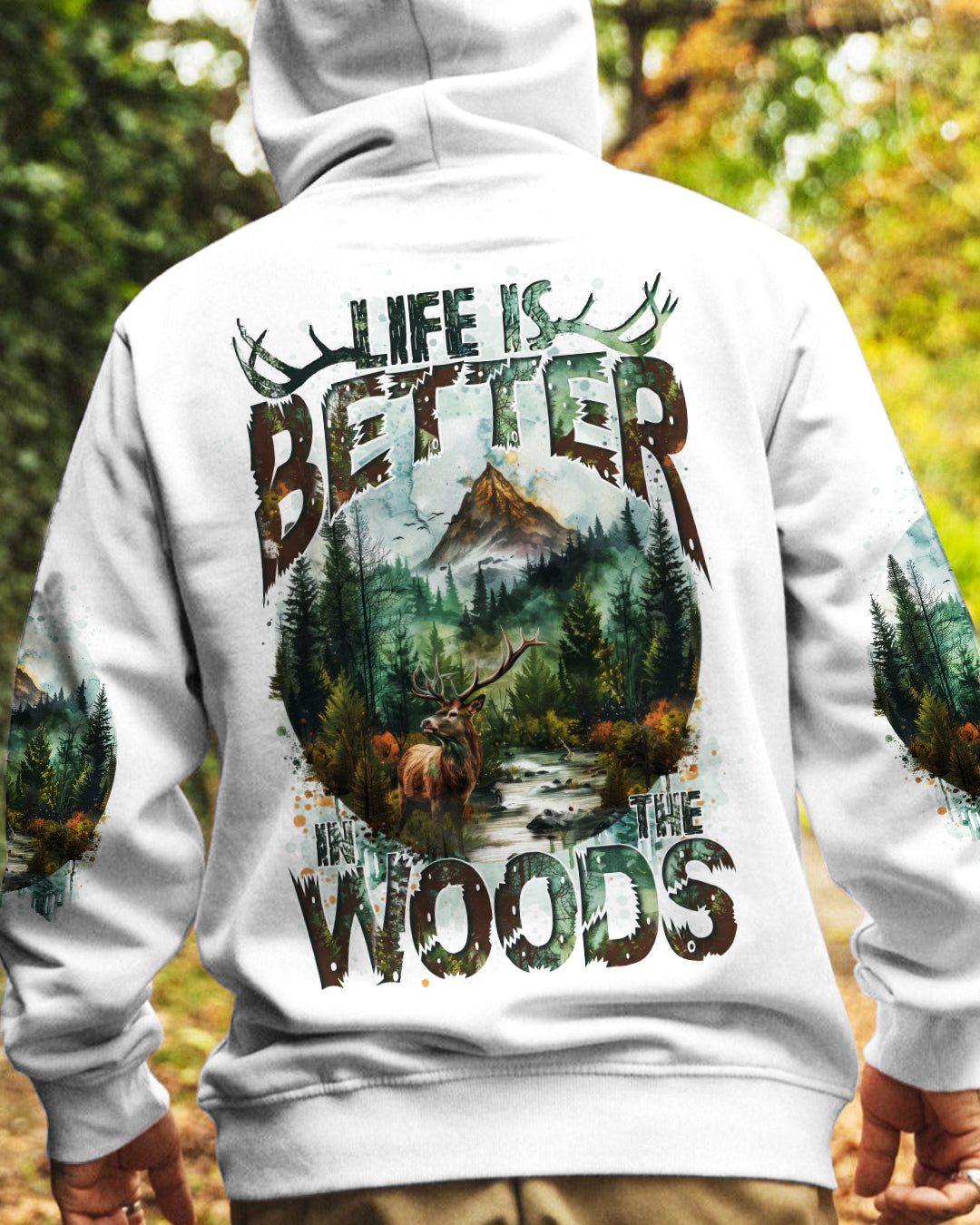 BLISSCORNERS LIFE IS BETTER IN THE WOODS ALL OVER PRINT