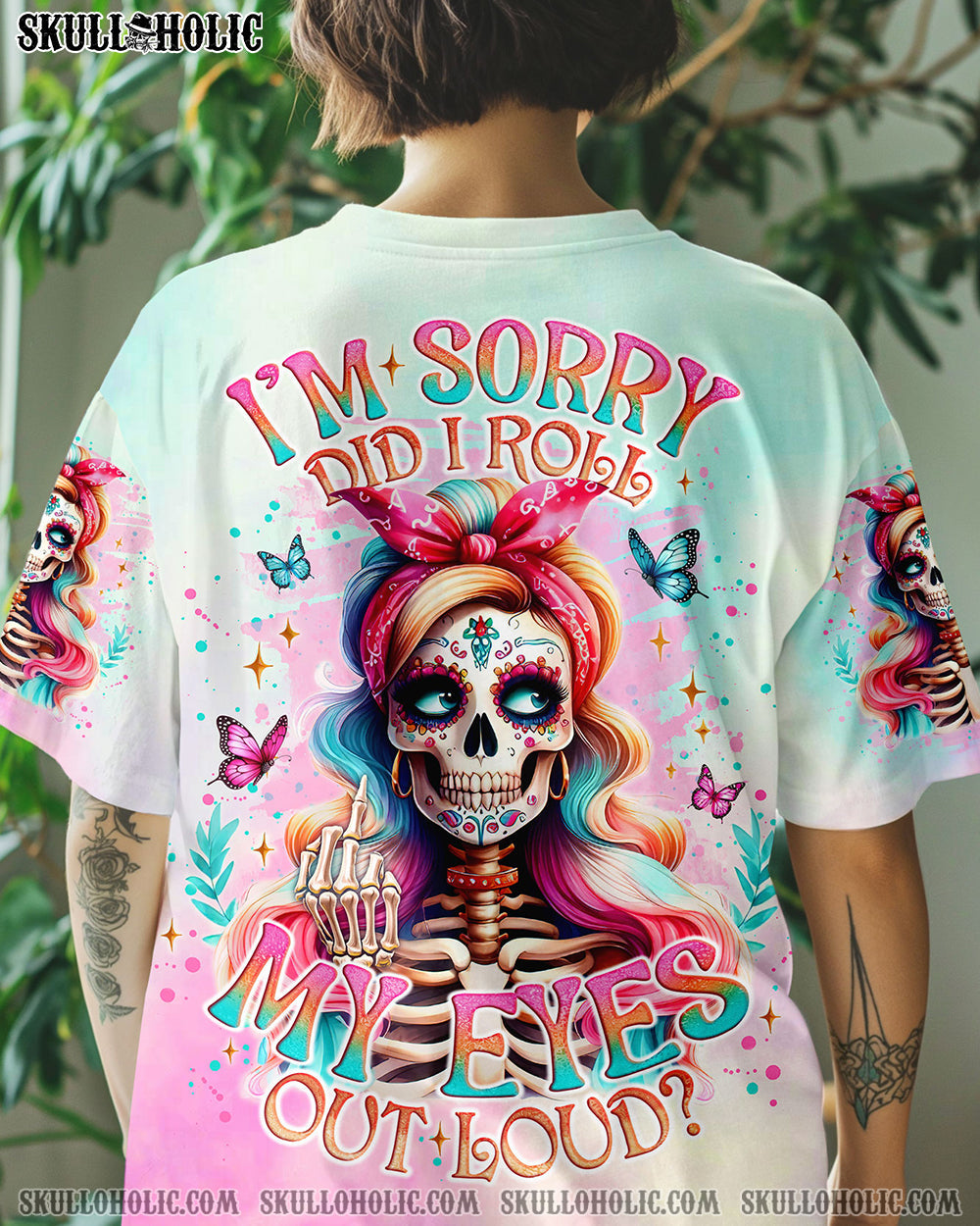 BLISSCORNERS DID I ROLL MY EYES OUT LOUD MESSY BUN ALL OVER PRINT